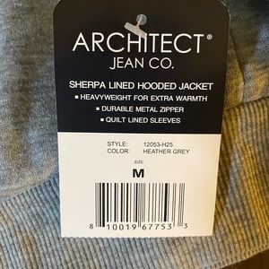 Architect Jeans Company Sherpa lined hooded jacket